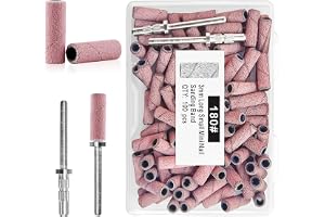 Flintronic 100 STK 180# Slipband för nagelborrspetsar, finkorniga slipband för 3/32 tum skaft nagelborrspetsar, professionellt för polering av akrylgelnaglar, manikyr och pedikyr