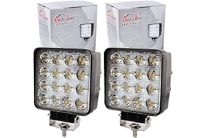 ‎AUTOJARE AUTOJARE 4 Inch 48 W LED Work Light Offroad Headlight Additional Headlight, 12 V 24 V LED Offroad Floodlight Reflector Headlight Work Light for SUV ATV Truck Boat Tractor (4 inch, S006)