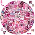 50PCS Adesivi Aesthetic Kawaii, Stikers in ​​Vinile Impermeabile per Bambini, Adesivi Vintage di Fai Da Te per Graffiti Scrapbooking Bici Skateboard Computer Cellulari Caschi Valigia Viaggio (Blu