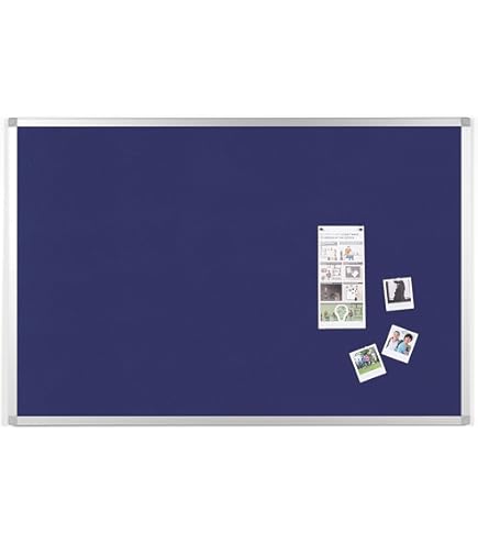 Bacheca In Feltro Blu Danieli 120x90 Cm - Con Cornice Alluminio Per Foto, Avvisi E Memo - Foto 9