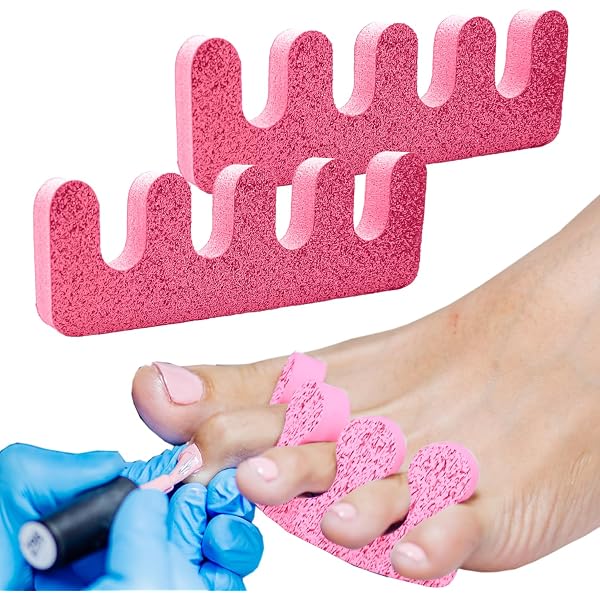FRCOLOR 2er-Set Nageltrenner Aus Weichem Schaum – Für Zehen Und Finger, Schützt Frischen Nagellack