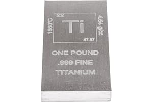TI-VISION Pure Titanium Metal Bar, 1 Pound (454g), .999 Fine Grade, Element Ti Precision Cast