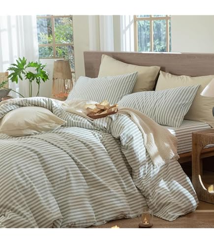 Catherine Lansfield Bettwäsche-Set – Gebürstete Baumwolle, Einzelbett, Grün, Mit Kissenbezug