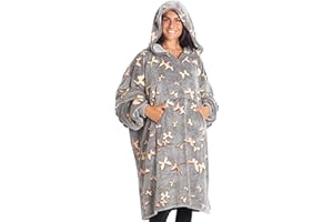 Kanguru Oversized Hooded Sweatshirt Blanket Hoodie Sweatshirt Blanket with Sleeves Fleece Blanket 100% Microfiber Oversized Adult Poncho