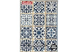 FLOORDIREKT Design Carpet Runner Rug Floor Mat, Non Slip Runner Mat for Kitchen Hallway Living Room Bedroom Vintage Ornament Classic Modern Design (80 x 200 cm, Swansea)