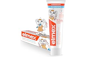 ‎ELMEX elmex Zahnpasta Baby 0-2 Jahre, 50ml – besonderer Kariesschutz für die ersten Zähne bei Babys – schützt den Zahnschmelz und ist sanft zum Zahnfleisch
