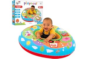 Galt Playnest, Farm - Baby Sit Me Up with Inflatable Ring, Head and Neck Support, 8 Sensory Activities,100cm Diameter and Machine Washable Cover - Easy Travel, Suitable from Birth - Ages 0 Months Plus