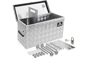 ‎CARGO VA INTELLIGENT VEHICLE ACCESSORIES CargoVA - Wasserfeste Deichselbox - Mit Befestigung & Vorhängeschloss - Abschließbare Anhängerbox [50x17x20CM] - Transportbox