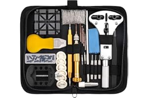 Vastar - Kit de reparación de relojes, juego de herramientas para barras de resorte profesional para reloj, reparación de reloj, sustitución de batería, reloj y apertura de funda de reloj