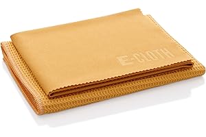 E-Cloth Microfibre Window Cleaner Kit - Glass Cleaning Cloth and Microfibre Towel Cleaning Kit for Windows, Car Windscreen, Mirrors - Orange