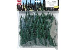 Busch Environnement - BUE6497 - Modélisme Ferroviaire - 50 Sapins Assortis - Echelle HO