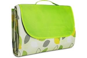 QZLSAYSL Plaid Impermeabile Da Picnic， Impermeabile E Aprova Di Umidità, Non Facile Da Frizionare E Rompere, Resistente Alla Trazione E Agli Strappi (foglia verde)