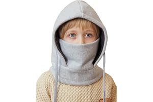 Happy Cherry Kids Balaclava Hat Winter Boys 4-10 Years Neck Warmer Hood Ski Face Mask Hat Children Warm Ski Snowboarding Hiking Cycling