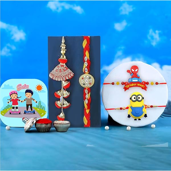 Urvi Creations Rakshabandhan Rakhi Set - Brass & Pearl Rakhi For Brother With Bhabhi Bangle Lumba (Multicolour) - View #4