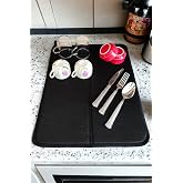 Fulia Elegance Dish Drying Mat, Dish Drying Cover, Non-Slip Base Absorbing Dishwasher, Folding Dish Mat (49x40cm) P