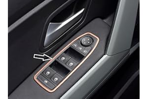 AUTOCOVR Couvercle En Acier pour Dacia.Duster III (P1310) / BIGSTER (R1310) | Commutateurs électriques pour Fenêtres Cadres - Style COPPER-BROWN 4 Pièces Essential Expression Journey Extreme DUSTER Accessoires