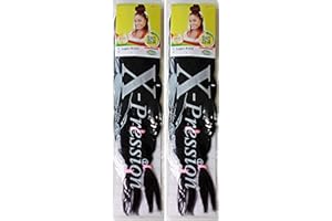 X-Pression Pre-Stretched LAGOS Ultra Braid Hair Extension No Prep Needed - Ready To Install (PACK OF 2) Colour 2 Dark Brown