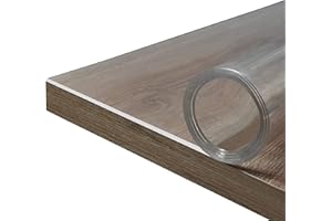 R ROLLMAXXX Rollmaxxx Tischfolie 2mm - Tischdecke transparent - mit abgeschrägter Kante - Tischschutz - Schutztischdecke - Schutzfolie - PVC Folie für Tisch – Maßanfertigung möglich (120 cm x 275 cm)