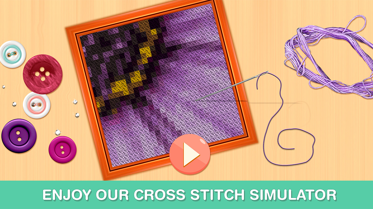 Insane Colourful Dash Cross Stitch Simulator Game For Boys And Girls