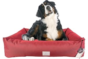Ligo Buddy - Cuccia per cani Lettino per cani idrorepellente antigraffio,realizzata in Italia.Cuscino per Cane tessuto impermeabile e robusto per interno ed esterno.(L/XL: 110 X 85 cm, BORDEAUX)
