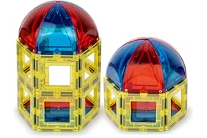 Playmags 28pcs 3D Blocs magnétiques pour Les Enfants - en Savoir Formes, Couleurs, et Alphabet STEM Jouets magnétiques Développer Les compétences et la créativité Moteur