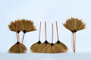 NATURE LOUNGE Kehrbesen aus echten Palmenfasern - 1 Stück 75 x 50 cm mit Stiel - Hand Besen aus Kokosfasern - Handmade -