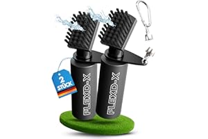 ‎FLEXD-X FLEXD-X 2 Stück Hochwertige Golf Bürste mit Wasser - Golfschläger Bürste, 118ml Tank Golfschläger Reiniger perfekt auf dem Platz, Reinigungsbürste für Golfschläger