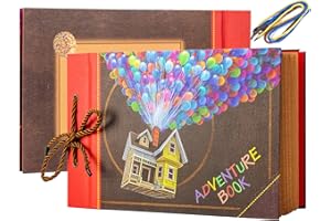 AIOR Adventure Book Scrapbook, Album de Fotos para Pegar y Escribir DIY Album Fotografico 80 Páginas, Libro de Invitados Boda Aniversario Regalos Originales para Mujer Hombre (C)