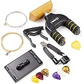 RockJam Evrensel Gitar Aksesuarları, S&uuml;per Kit Gitar Duvar Montajı, Elektrikli Gitar Telleri, Akustik Gitar Telleri, Gitar Tu