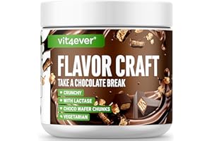 ‎VIT4EVER vit4ever Geschmackspulver Take a Chocolate Break mit extra vielen Chunks - 250 g - Leckerer Geschmack und Süße - Vielseitig einsetzbar für Lebensmittel & Getränke - Flavour Powder - FLAVOR CRAFT