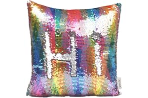 JOTOM Two-color Reversible Sequins Pillow Case Cushion Covers Magical Color Changing Pillow Cover for Home Car Sofa Decorative,40x40cm (Multicolor Sequins)