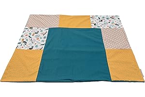 ULLENBOOM ® Wickelauflagenbezug 75x85 cm Dschungel (Made in EU) - abnehmbarer Bezug für Wickelauflage 85x75, Baby Überzug für Wickelunterlage aus Baumwolle, Wickelbezug für Wickeltisch