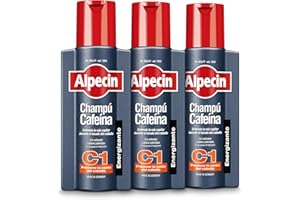Alpecin Caffeine Shampoo C1 3x 250 ml | Champu anticaida hombre y con cafeina | Tratamiento para la caida del cabello | Alpecin Shampoo Anti Hair Loss Treatment Men