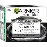 Garnier SkinActive AHA+BHA Mattifying Face Cream Air Cream for Impurity Prone Skin, SkinActive AHA+BHA with Charcoal 3-in-1,