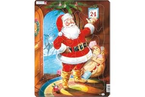 Larsen JUL1 Babbo Natale la vigilia di Natale, Puzzle Incorniciato con 33 pezzi