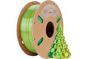 ‎ENISINA Silk PLA Filament 1.75mm, ENISINA Seidig Glänzendes 3D Drucker Filament PLA, Maßgenauigkeit +/- 0.03mm，1kg / 2.20lb (Gelb & Grün)