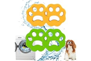 QOBOBO 4 Stücke Tierhaarentferner Waschmaschine Hundehaare Katzenhaarentferner Waschmaschine, Wiederverwendbarer Fusselbälle Waschmaschine Haarfänger Entfernt Fell in Trockner und Waschmaschine