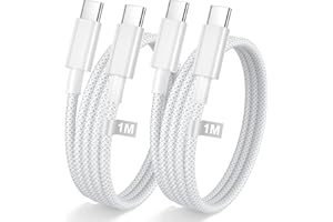 AINPOW iPhone 15 16 kabel do ładowania 1 m, 2 sztuki, 60 W, USB C na USB C, kabel do ładowania Apple C, kabel do szybkiego ładowania, nylonowy kabel do iPhone Air/17/17 Pro / 17 Pro Max / 16 Pro Max / Plus