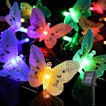 ZVO Luci Esterno Energia Solari, 12 LED Farfalla Catena Luminosa