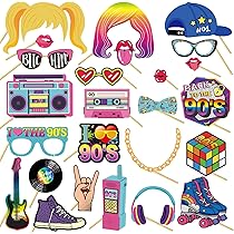 Décorations De Fête Sur Le Thème Des Années 90 - Toile De Fond Rétro