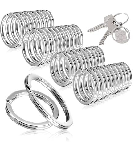 Beebeecraft 1 Scatola 20 Pezzi Portachiavi Divisi 316L Acciaio Inossidabile Portachiavi Piatto Chiusura Anello Di Metallo Per Casa Auto Ufficio Chiavi Attacco 35 X 2.5mm - 5
