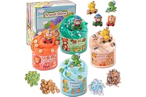 OKAYBEE 4er-Pack Travel Butter Slime, Schleim Set für Mädchen & Jungen 8–12 Jahren, Slime Partygeschenke für Kinder, Sensorisches Spielzeug Schleim für Kinder, Oster Halloween & Weihnachts Geschenke
