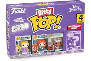 Funko Bitty Pop! Disney Princess - Roszpunka, Merida, Moana i tajemnicza mini-Figurynka z niespodzianką - 2,2 cm do kolekcjonowania - półka do układania w stos w zestawie - pomysł na prezent,