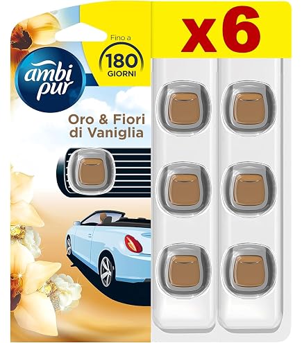 Ambi Pur Car Ore e Fiori di Vaniglia Deodorante Auto Clip