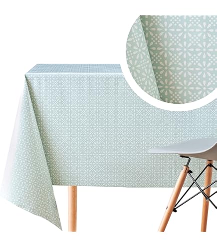KP HOME Blauw-Grijs PVC Tafelkleed met Porto Tegelprint 200x140 cm – Rechthoekig, Afneembaar, Waterdicht, Vinyl Tafelbeschermer met Portugees Patroon voor Binnen en Buiten, Makkelijk te Reinigen KP HOME Blauw-Grijs PVC Tafelkleed met Porto Tegelprint 200x140 cm – Rechthoekig, Afneembaar, Waterdicht, Vinyl Tafelbeschermer met Portugees Patroon voor Binnen en Buiten, Makkelijk te Reinigen