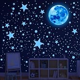 512Pcs Estrellas Fluorescentes para Techo,Pegatinas Pared Ni&ntilde;os Luminoso | Pegatinas de Pared,Luna Estrellas Puntos Pegatinas