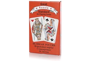 PIATNIK VIENNA Piatnik Great Russia Standard – 36 kart do gry w rosyjskim stylu, Bube Dame König ilustrowane, as oznaczony literą "T", idealne do Durak, Skat, Jass i wielu innych.