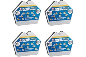 LUNEKUCK 4er Schweißmagnet mit Haltekraft 13 kg / 28lb Montagewinkel mit Winkeln 30° 45° 60° 75° 90° 105° 120° 135° Schweiß-Zubehör, Magnetschweißwinkel Multi-Winkel Magnet zum Fixieren