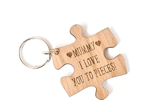 Manta Makes Mummy I love you to pieces keyring | gifts for mum from daughter | best mummys gift | mothers day christmas birthday