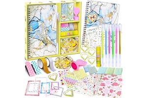 PATIFEED Kit Diario Fai Da Te, Set per Scrapbooking per Bambini, Regalo di Natale per 8 9 10 11 12 13 14 Anni